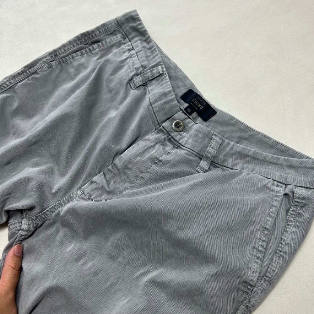 J.Crew Women's Chino Pants Gray Straight Leg Cotton Stretch Size 29